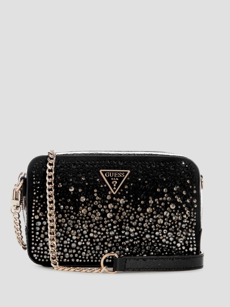 Guess Lua Rhinestone Mini Crossbody - Black