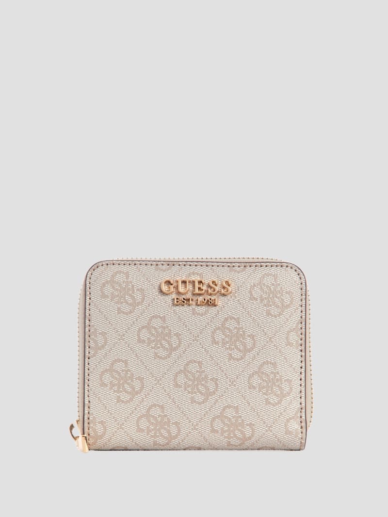 Guess Laurel Small Zip-Around Wallet - Dove Logo