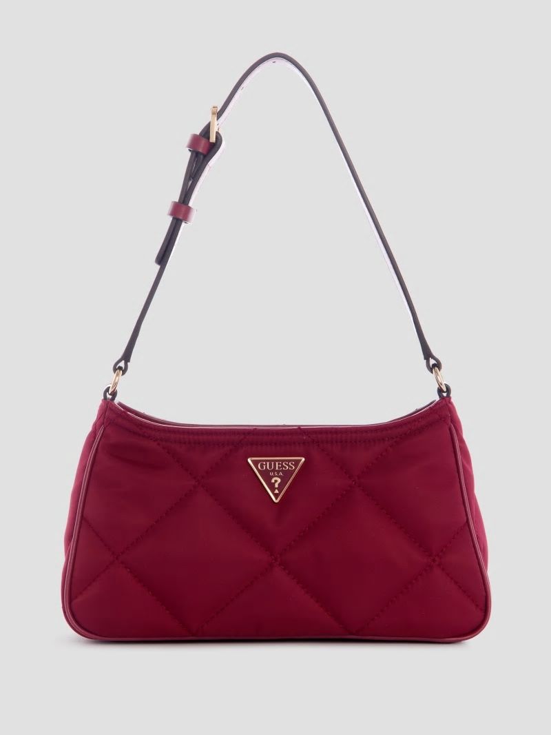 Guess Little Bay Quilted Shoulder Bag - Red