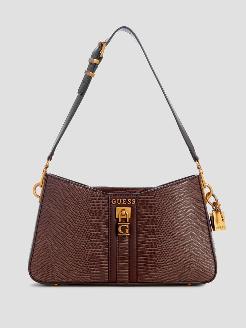 Guess Ginevra Elite Shoulder Bag - Brown