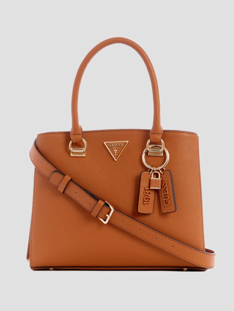 Guess Noelle Girlfriend Satchel - Light Cognac