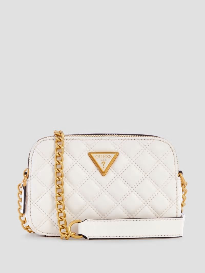 Guess Giully Quilted Camera Crossbody - Ivory