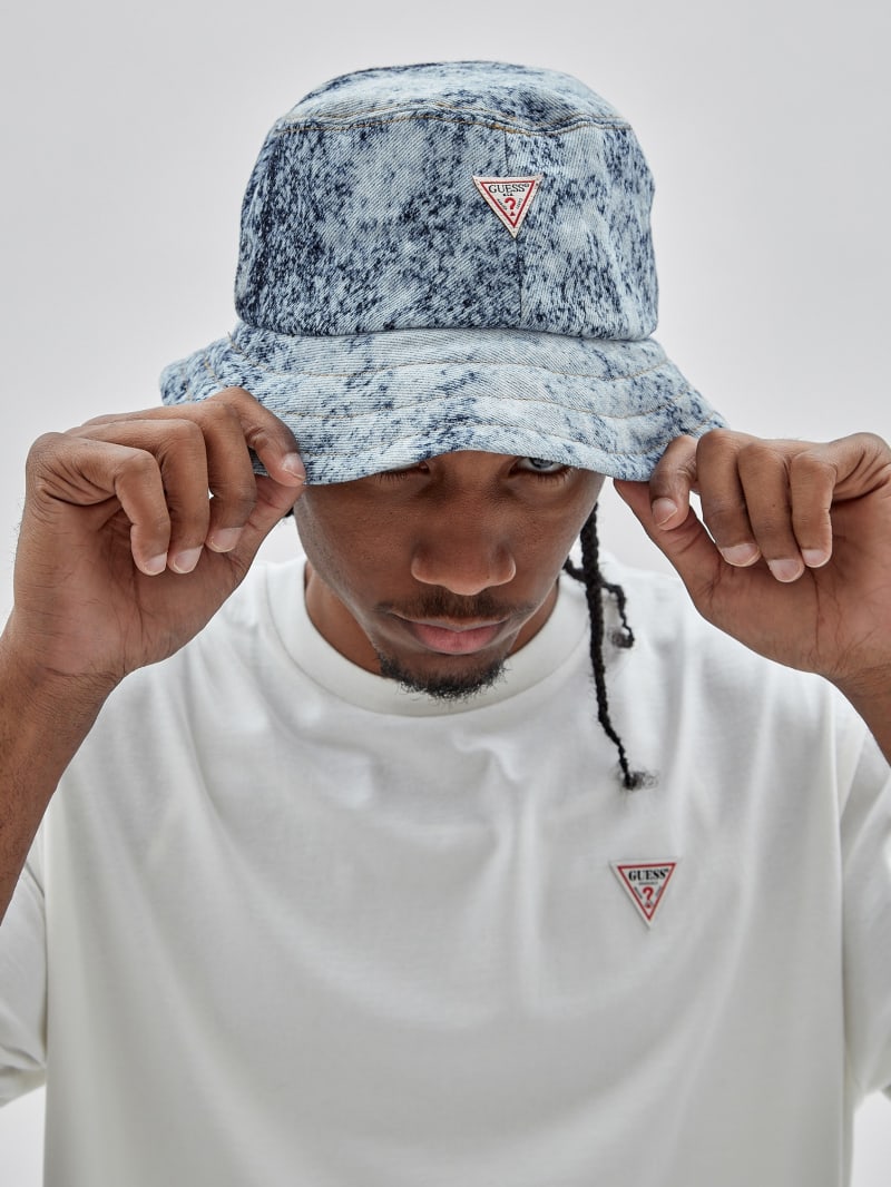 Guess GUESS Originals x Homeboy Upcycled Reversible Bucket Hat - Denim Multi