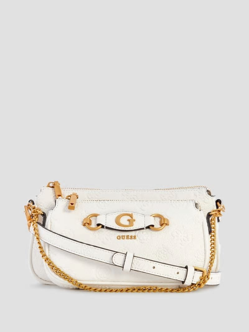 Guess Izzy Double Pouch Crossbody - Steel