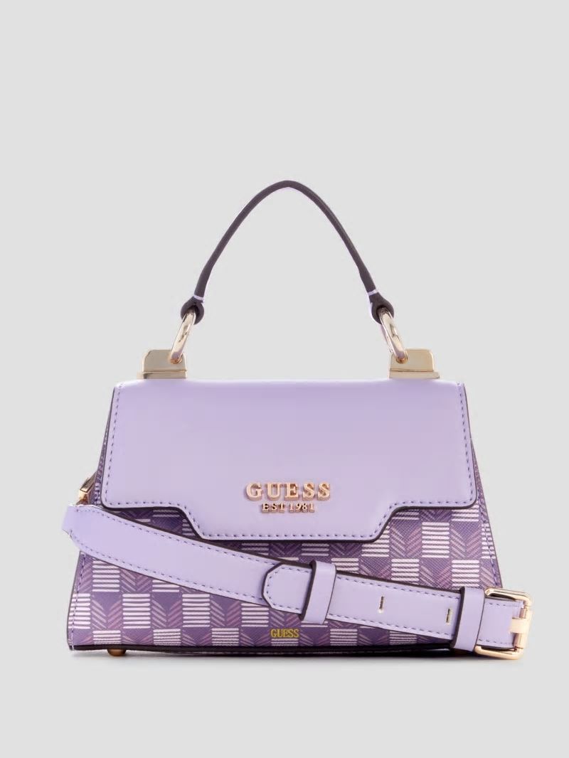 Guess Hallie Mini Fold-Over Flap Bag - Lilac
