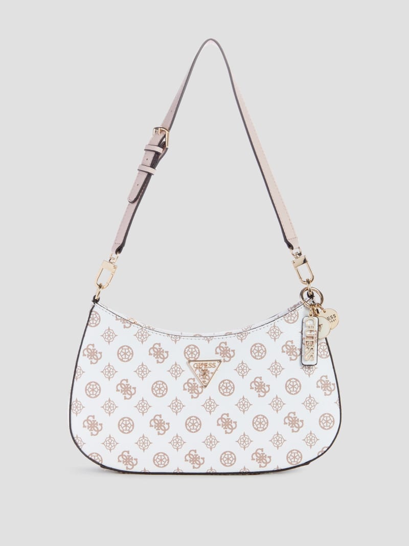 Guess Noelle Peony Logo Shoulder Bag - Willow