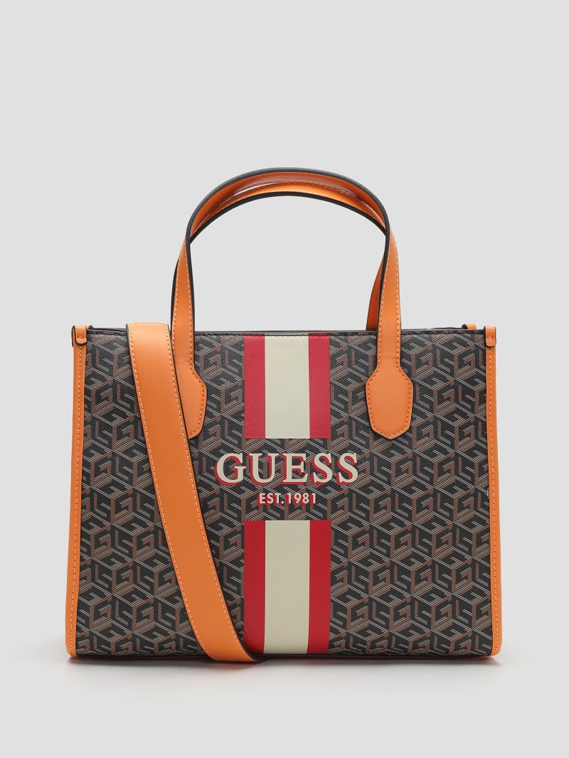 Guess Silvana G Cube Tote - Black Gold