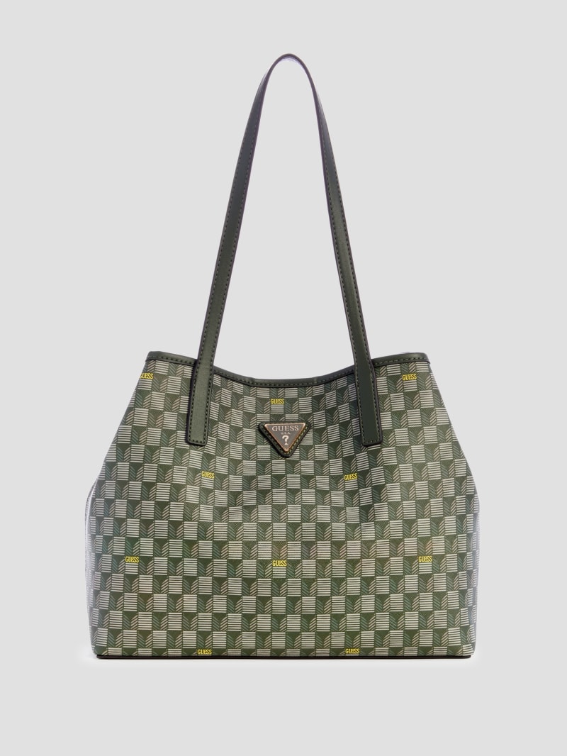 Guess Vikky Geo Signature Tote - Green