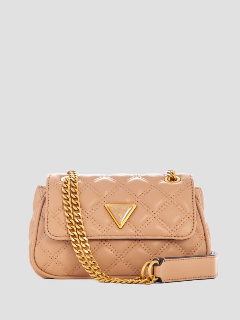 Guess Giully Mini Convertible Crossbody - Beige Overflow