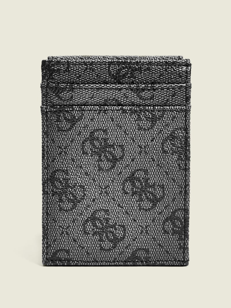 Guess Don Logo-Print Magnetic Card Case - Black