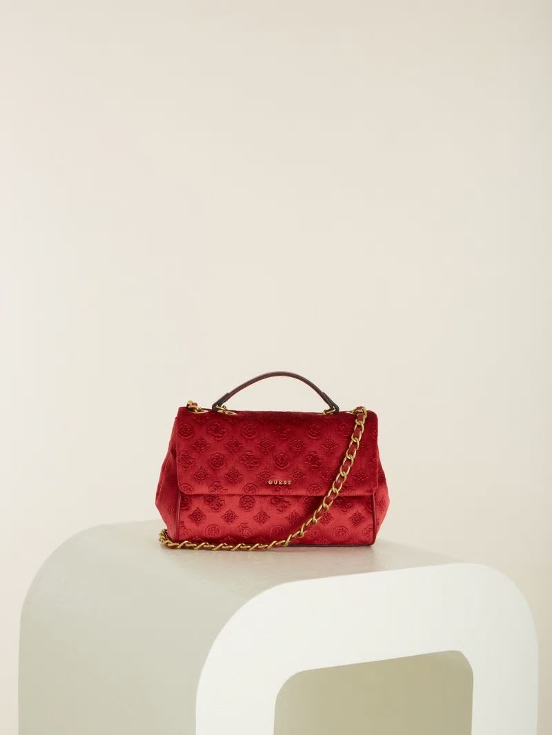 Guess Kimi Logo Convertible Crossbody - Red