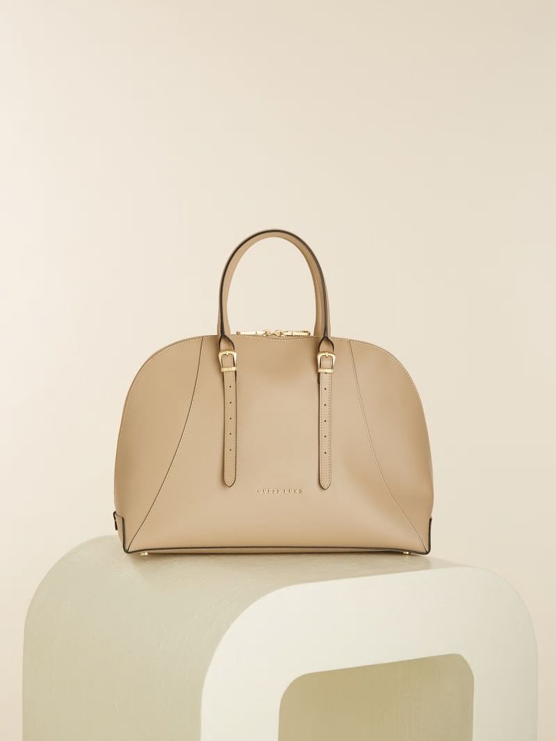 Guess Lady Luxe Dome Satchel - Taupe