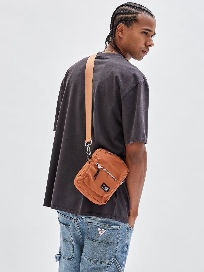 Guess GUESS Originals Mini Crossbody Bag - Rust Brown