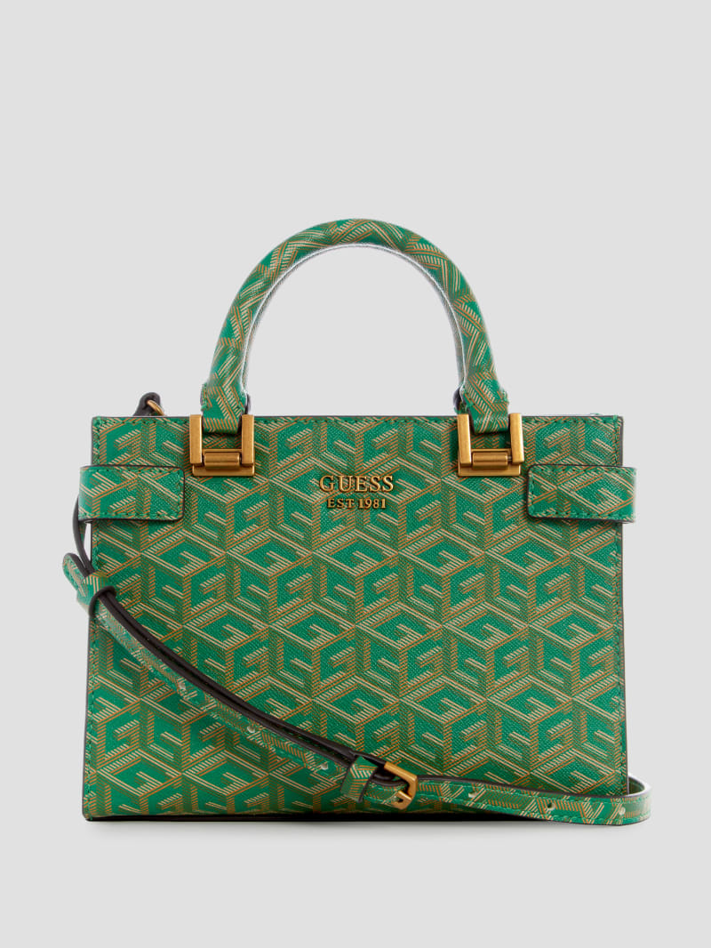 Guess Atene Mini Satchel - Forest Logo