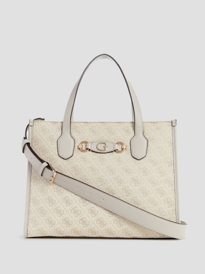 Guess Izzy Glitter Tote Bag - Dove Logo