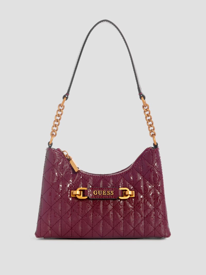 Guess Aveta Mini Top Shoulder Bag - Burgundy