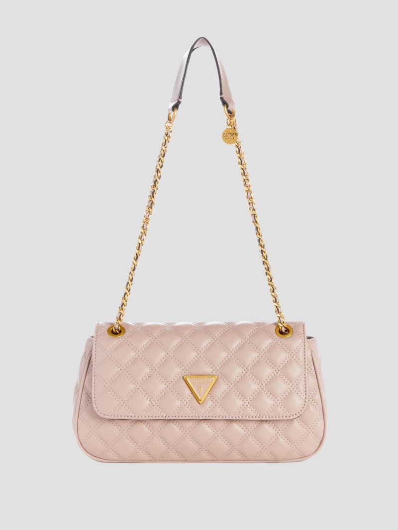 Guess Giully Quilted Convertible Crossbody - Rosewood