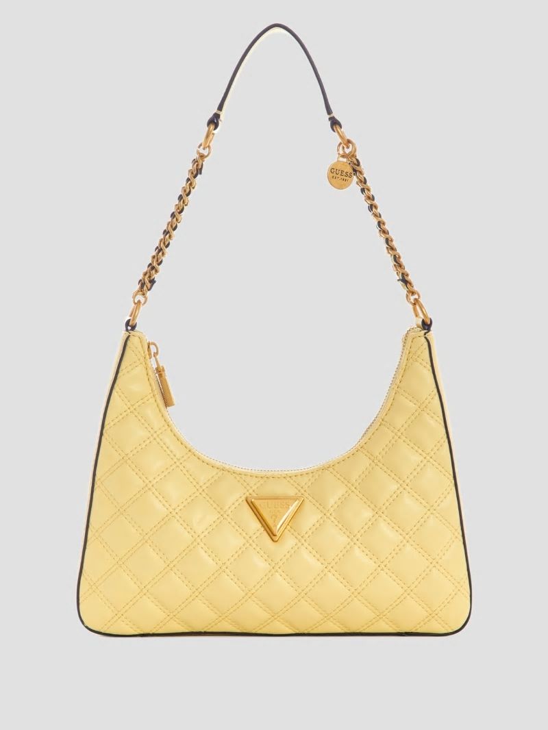 Guess Giully Top-Zip Shoulder Bag - Yellow