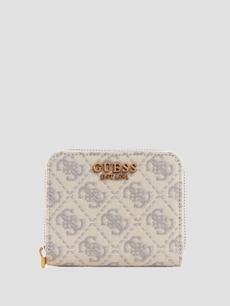 Guess Izzy Small Zip-Around Wallet - Dove Logo