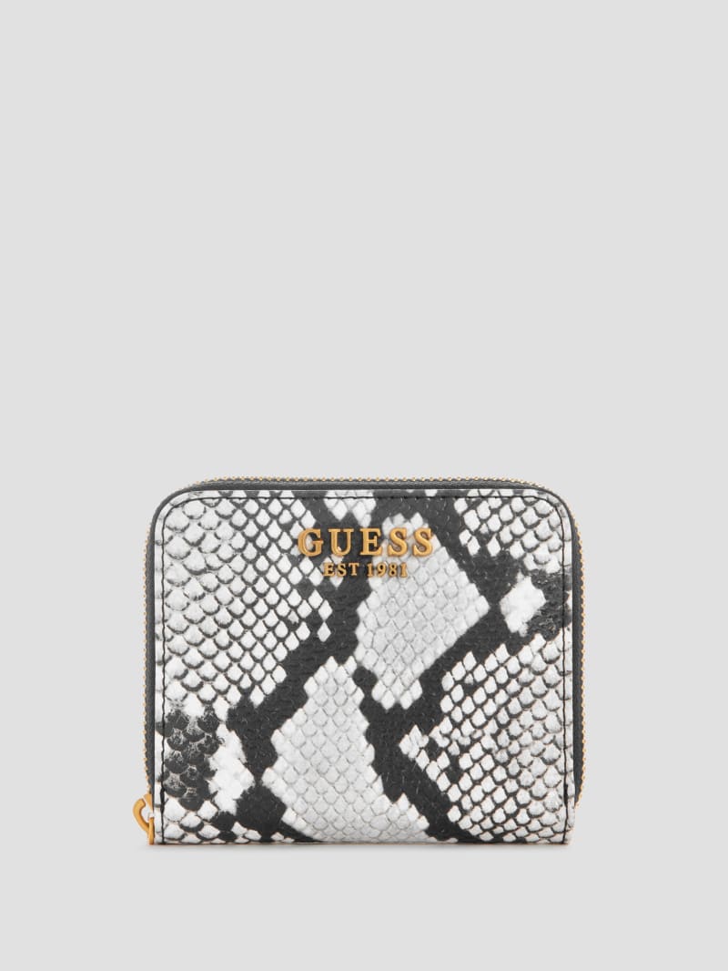 Guess James Python Small Zip-Around Wallet - White