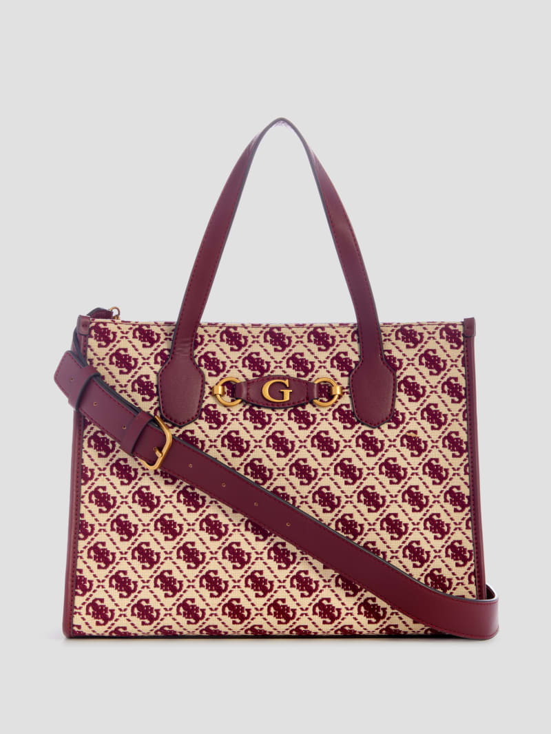 Guess Izzy Jacquard Logo Tote - Montego Wash