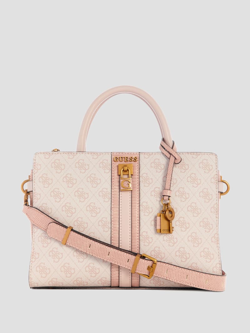 Guess Ginevra Logo Elite Society Satchel - Blush Logo