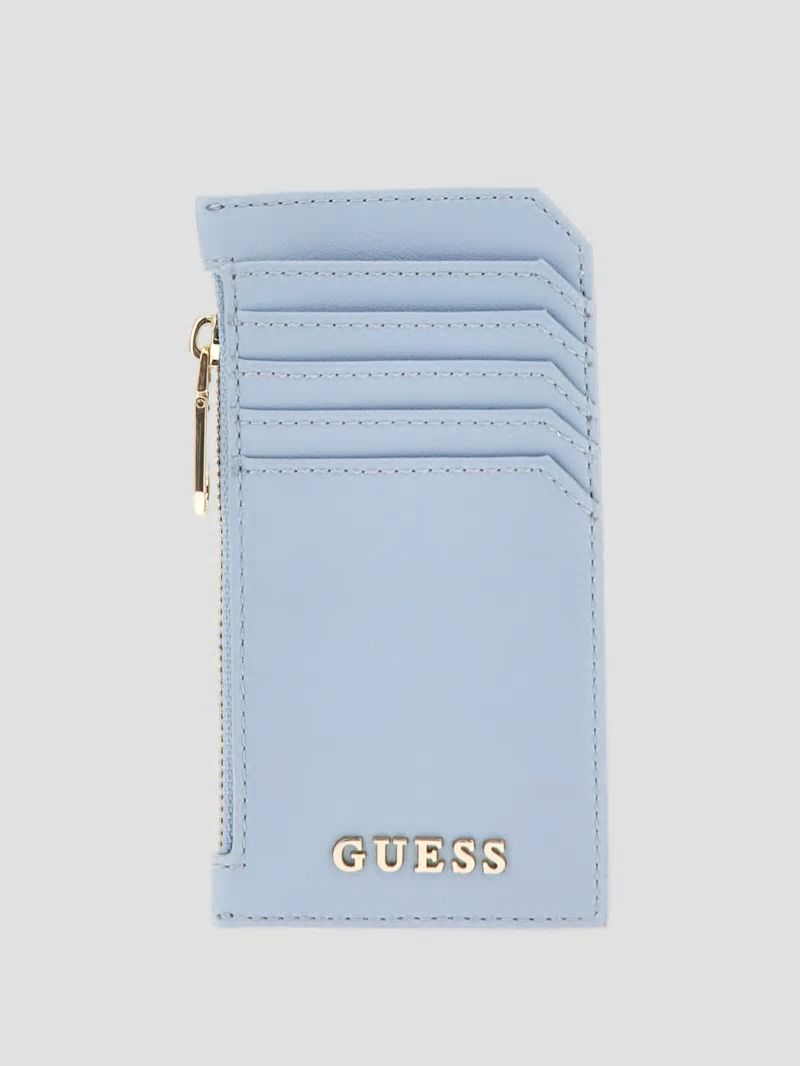 Guess Faux-Leather Zip Card Holder - Sugarberry