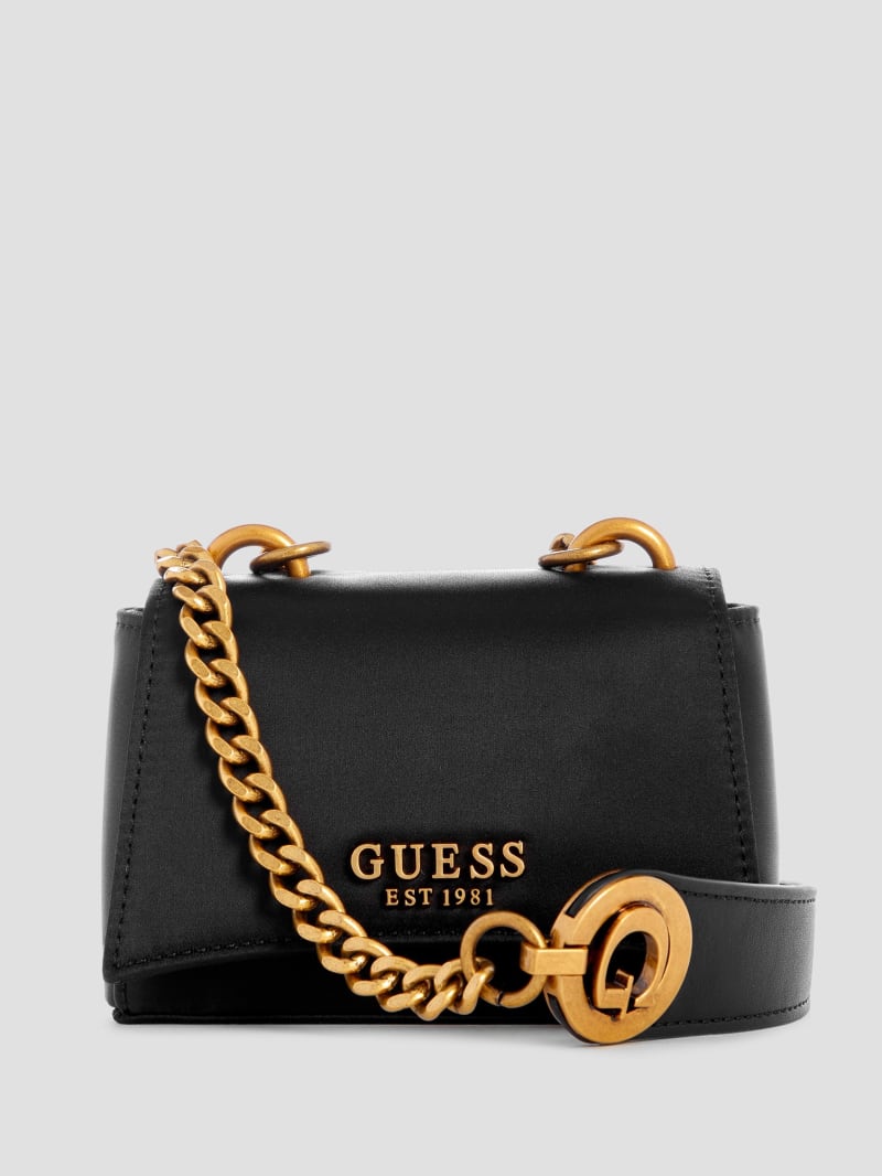 Guess Masie Glam Satin Micro Mini Bag - Black