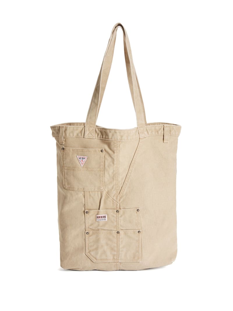 Guess GUESS Originals Canvas Tote - Washed Brown Canvas Guess GUESS Originals Canvas Tote - Washed Brown Canvas
