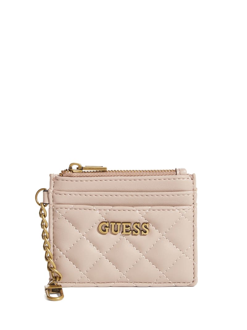 Guess Quilted Card Holder - Tan