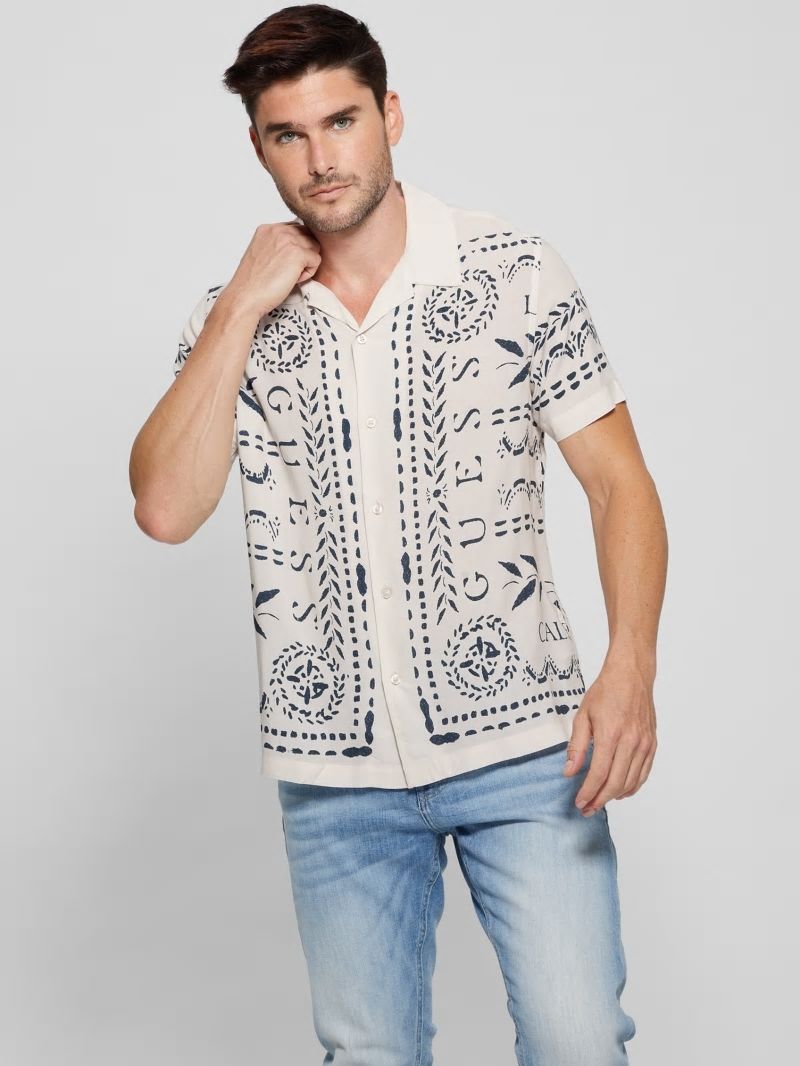 Guess Eco Rayon GUESS Tribe Shirt - Guess Tribe