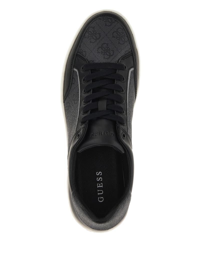 Guess Logo Side Panel Low-Top Sneakers - Black Patent