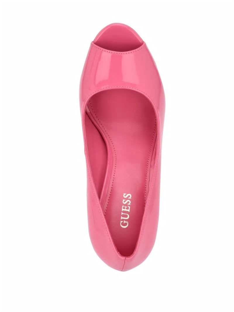 Guess Cacei Peep-Toe Stiletto Heels - Medium Pink