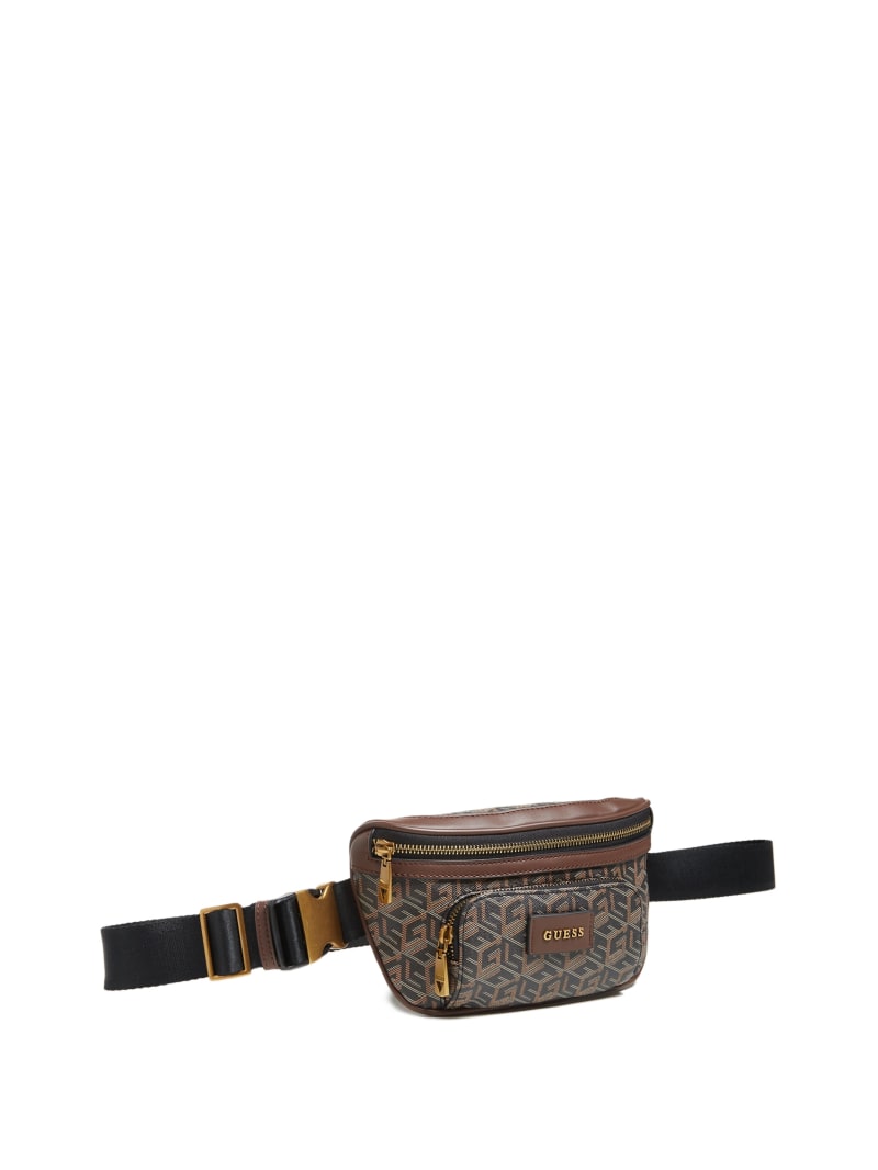 Guess Ederlo Compact Belt Bag - Black Floral Print