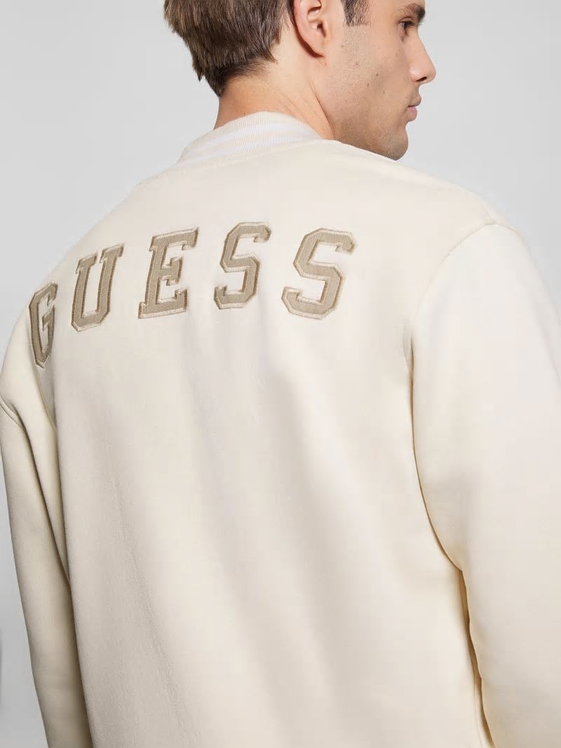 Guess Eco Embroidered Flight Jacket - Vanilla Blush