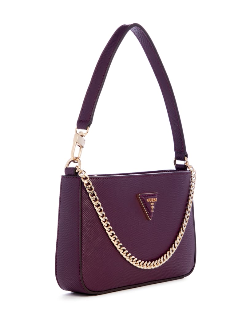 Guess Brynlee Mini Top-Zip Shoulder Bag - Plum