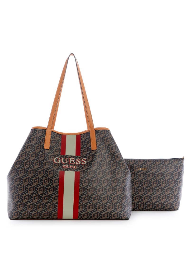 Guess Vikky Large Tote - Black Gold