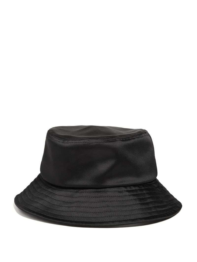 Guess Satin Bucket Hat - Black Floral Print