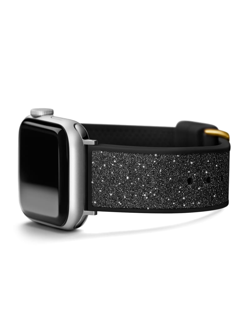 Guess Black Glitter Silicone 38-41 mm Band for Apple Watch® - Black