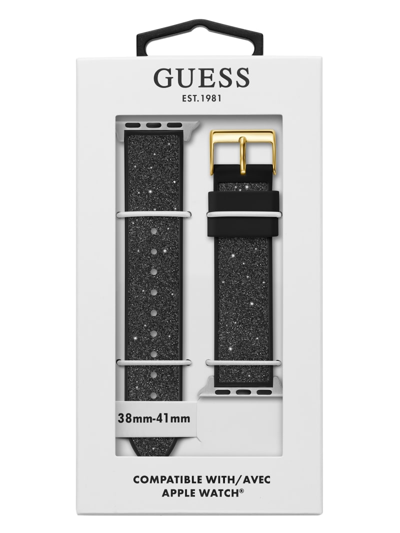 Guess Black Glitter Silicone 38-41 mm Band for Apple Watch® - Black