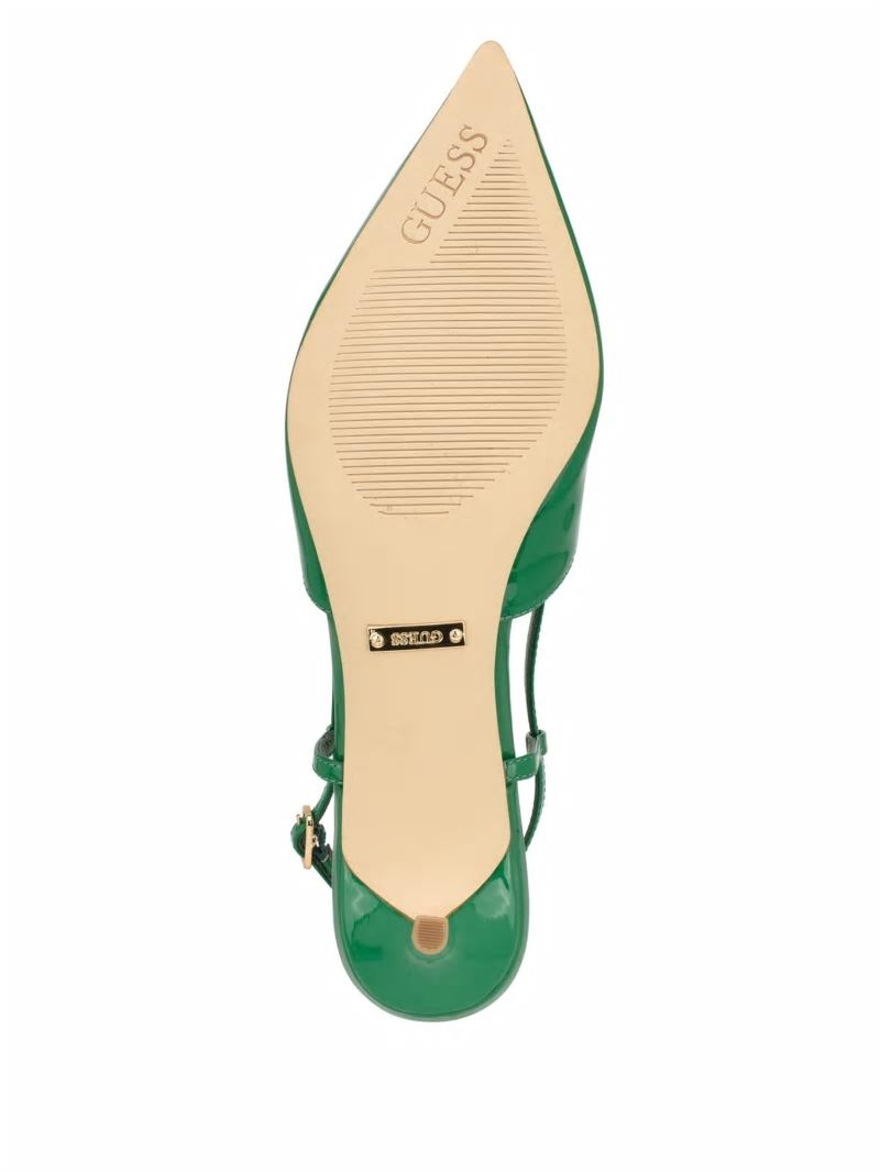 Guess Jesson Triangle Kitten Heels - Medium Green 310