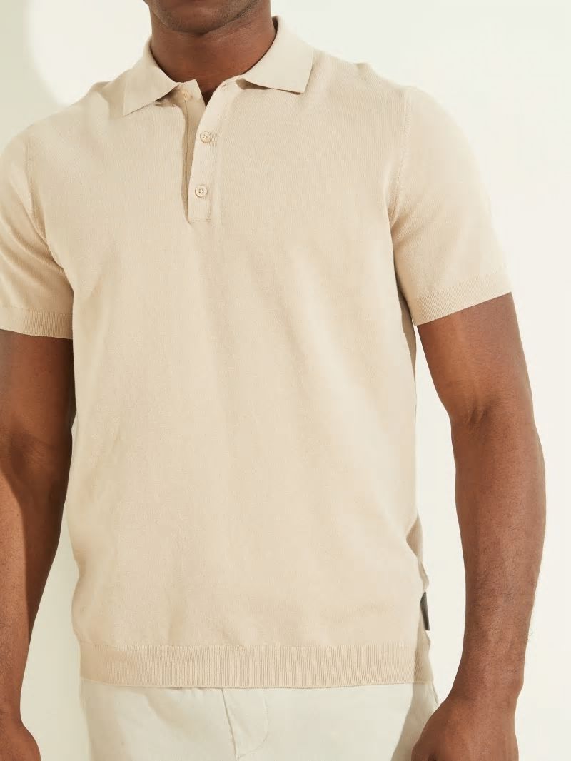 Guess Formal Performance Sweater Polo - Pasadena Stone
