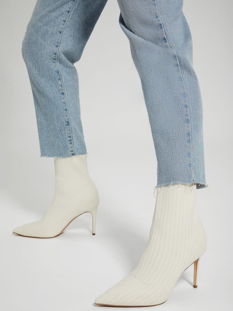 Guess Dallyna Knit Sock Bootie - Ivory 150