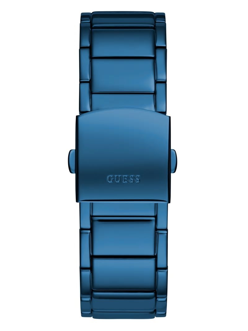 Guess Blue and Diamond Analog Watch - Rose Gold