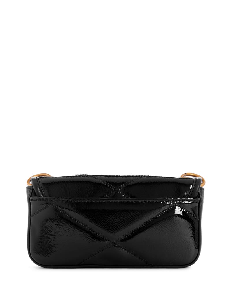 Guess Cilian Quilted Mini Crossbody - Black