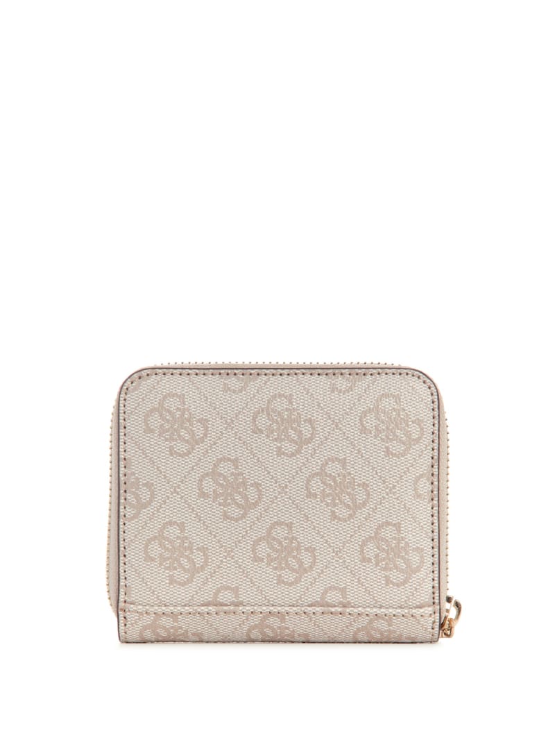 Guess Laurel Small Zip-Around Wallet - Dove Logo