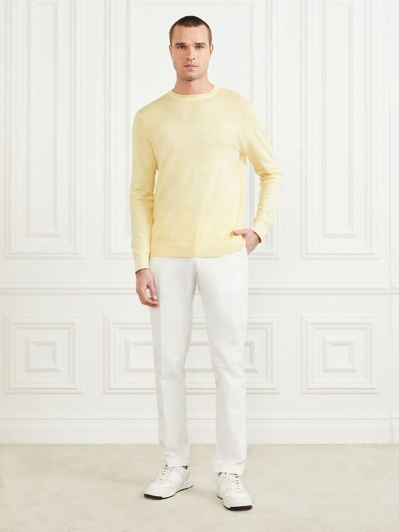 Guess Essential Crewneck Sweater - Creamy Yellow