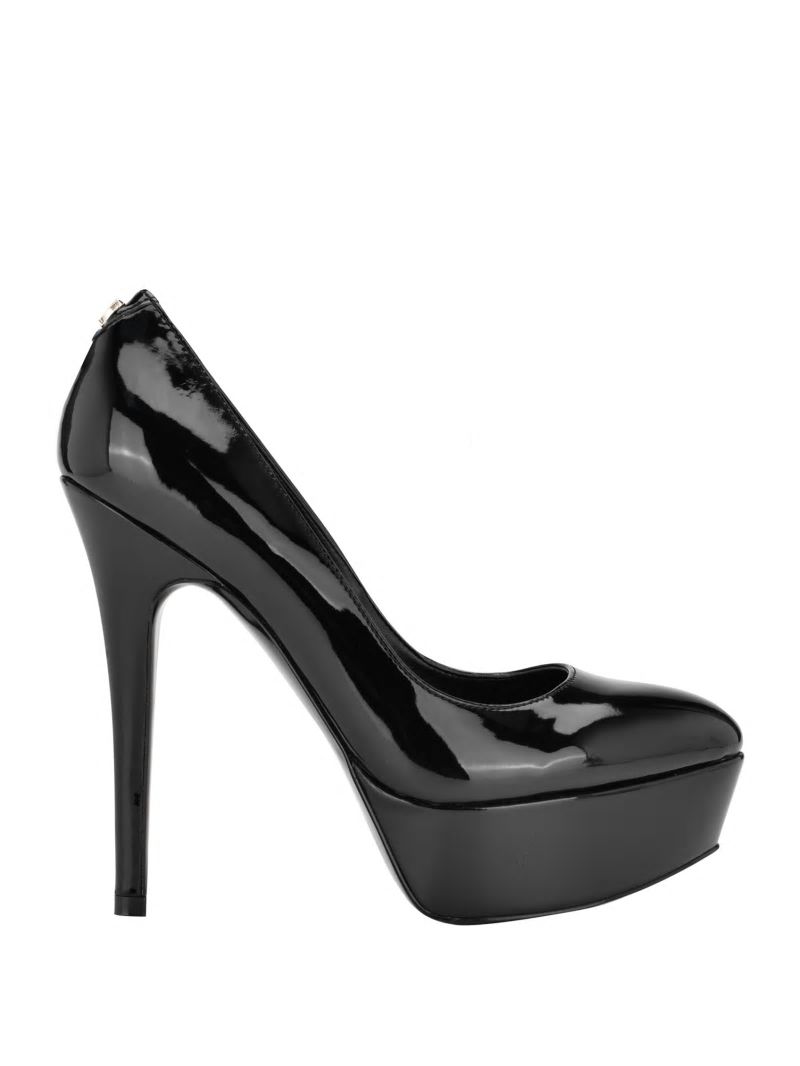 Guess Cador Leather Stiletto Heels - Black 002