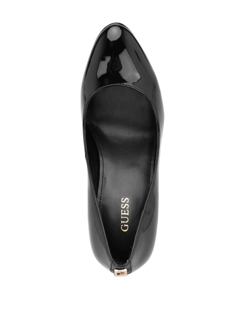 Guess Cador Leather Stiletto Heels - Black 002