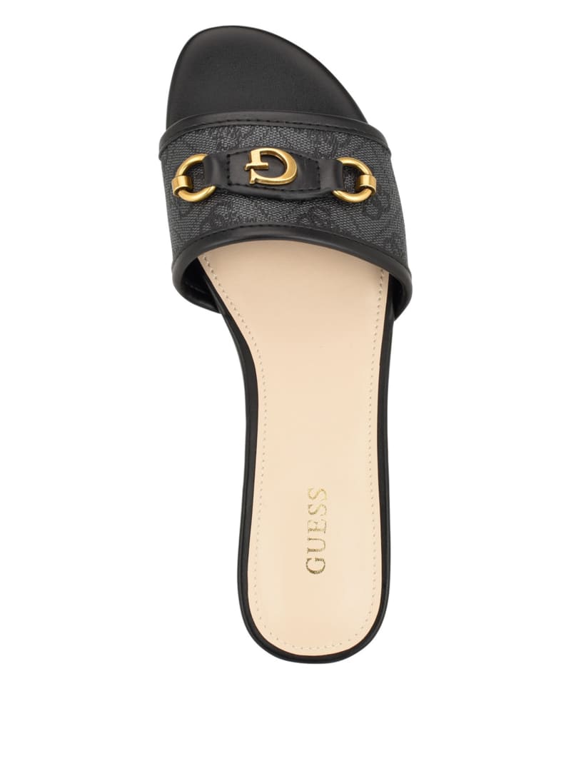 Guess Hammi Logo Slide Sandals - Black 001